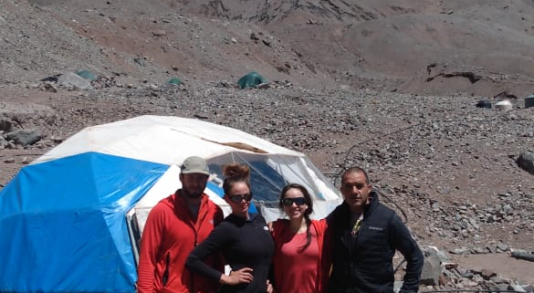 Team at Plaza Argentina Base Camp