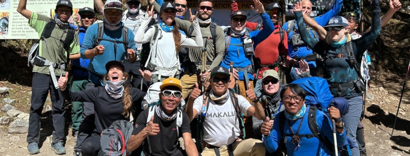 The team making their way from Namche Bazaar to Deboche! (Photo by Terray Sylvester)