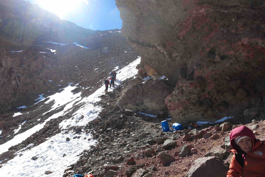 Climbers head up the Canaleta.jpg