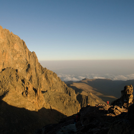 Climber on Mount Kenya