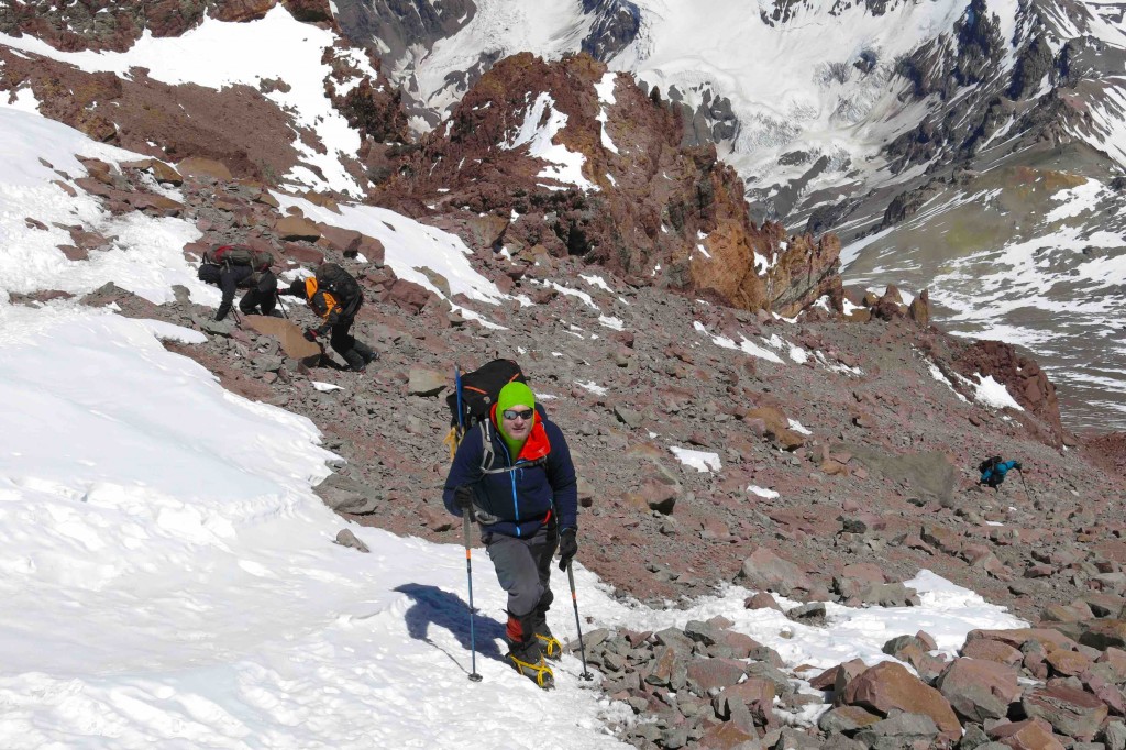 Peter climbing up the Canaleta.jpg