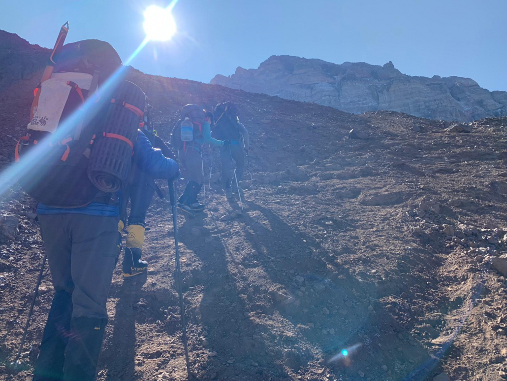 Carrying loads to camp 1 from base camp