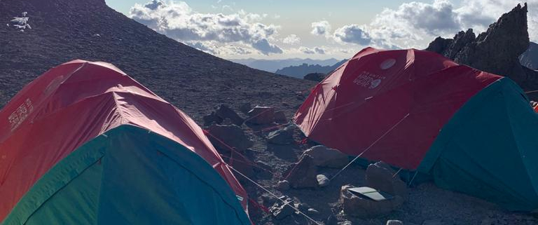 High camp 3 on Aconcagua, new MHW Trango 3 tents in action! Served us well!