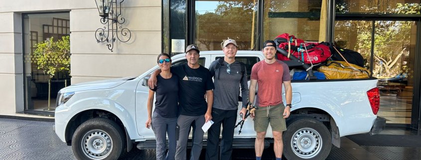 The 2023 Madison Mountaineering Aconcagua expedition team loading up to leave Mendoza to begin their climb!