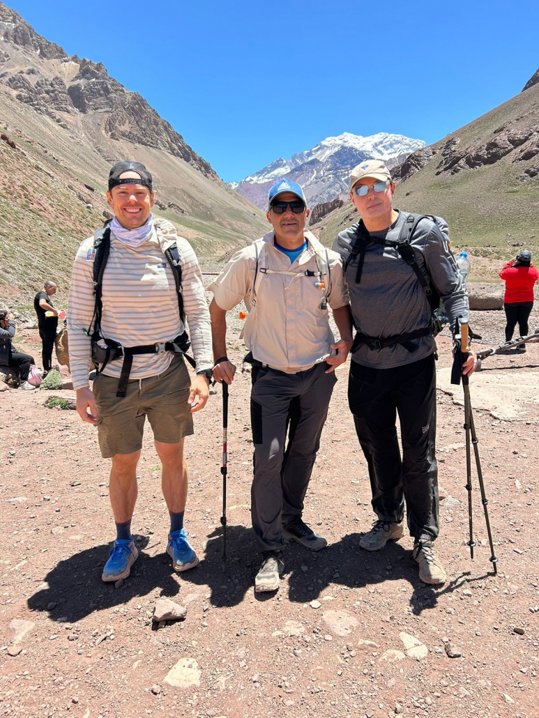 Dawning packs and hitting the trail en route to Aconcagua!