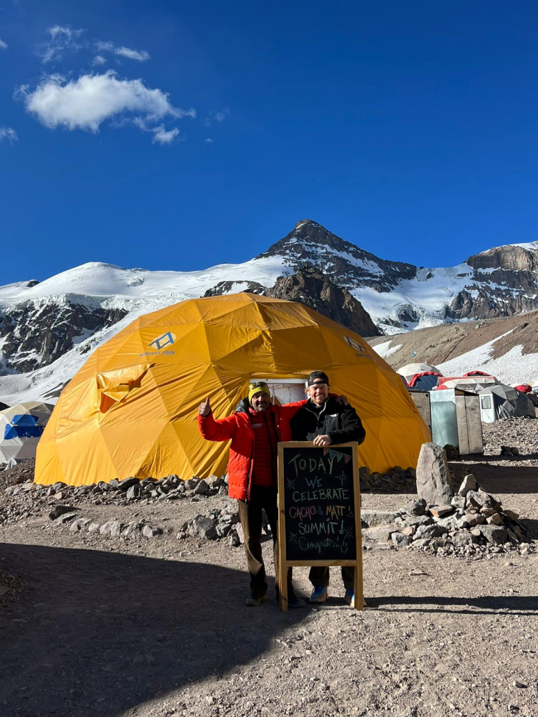 Beautiful weather after an unforgettable climb on South America's highest peak!