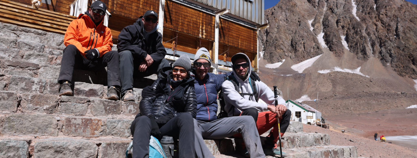 Our climbers on an acclimatization hike near base camp this morning. (Photo by Terray Sylvester)