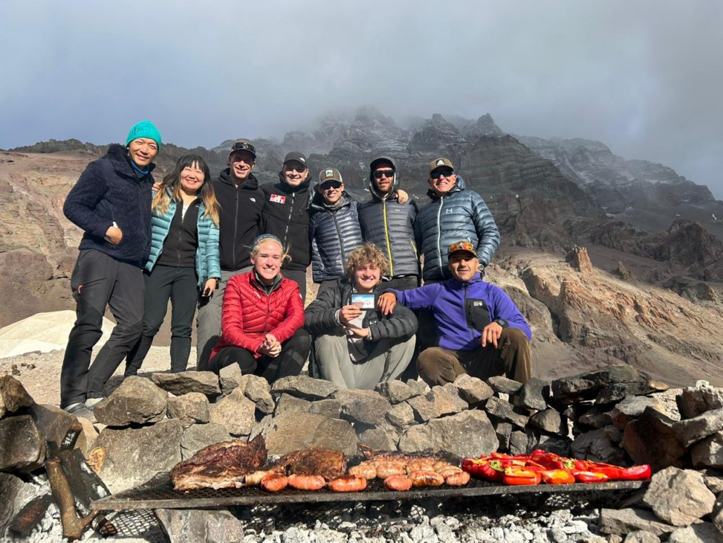 Getting ready to enjoy an asado prepared by guide, Cacho Beiza!