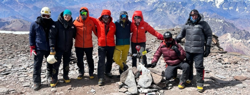 Summit photo during a beautiful day on Aconcagua!