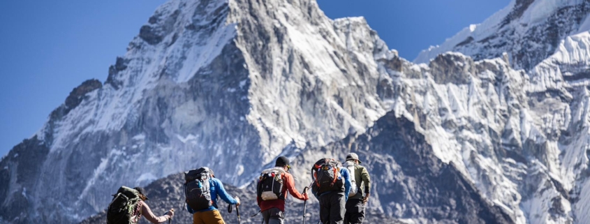 Approaching Ama Dablam Base Camp. (Photo by Terray Sylvester)