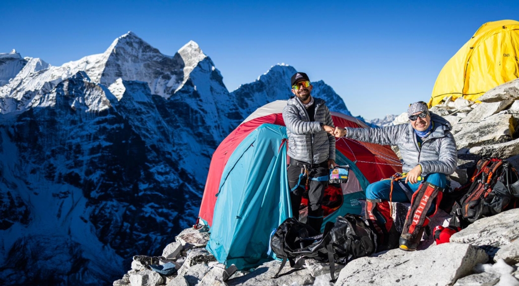 Our climbers, Joe and Thierry, in Camp 1. (Photo by Terray Sylvester)