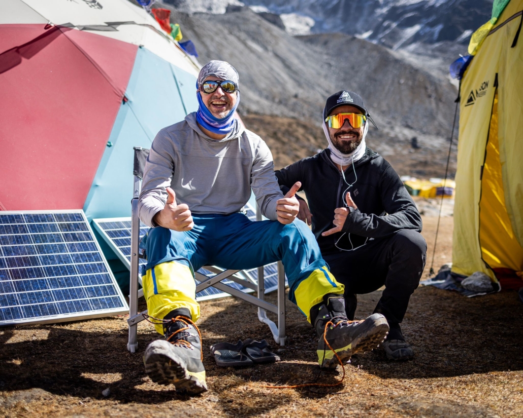 All smiles back in base camp! (Photo by Terray Sylvester)