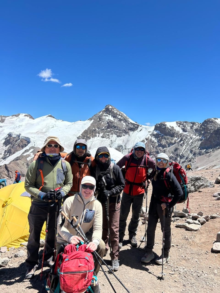The team together on a beautiful day in the Andes!